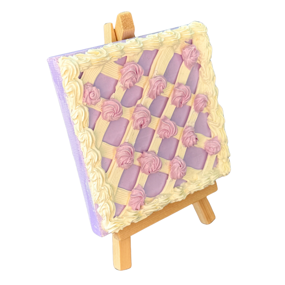 Lavender Lattice Rosette Cake