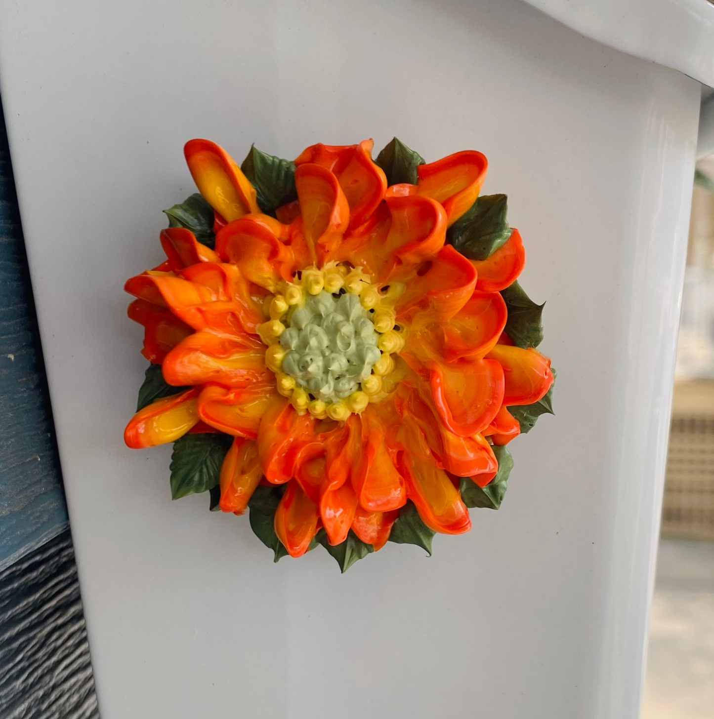Orange & Yellow Flower Magnet