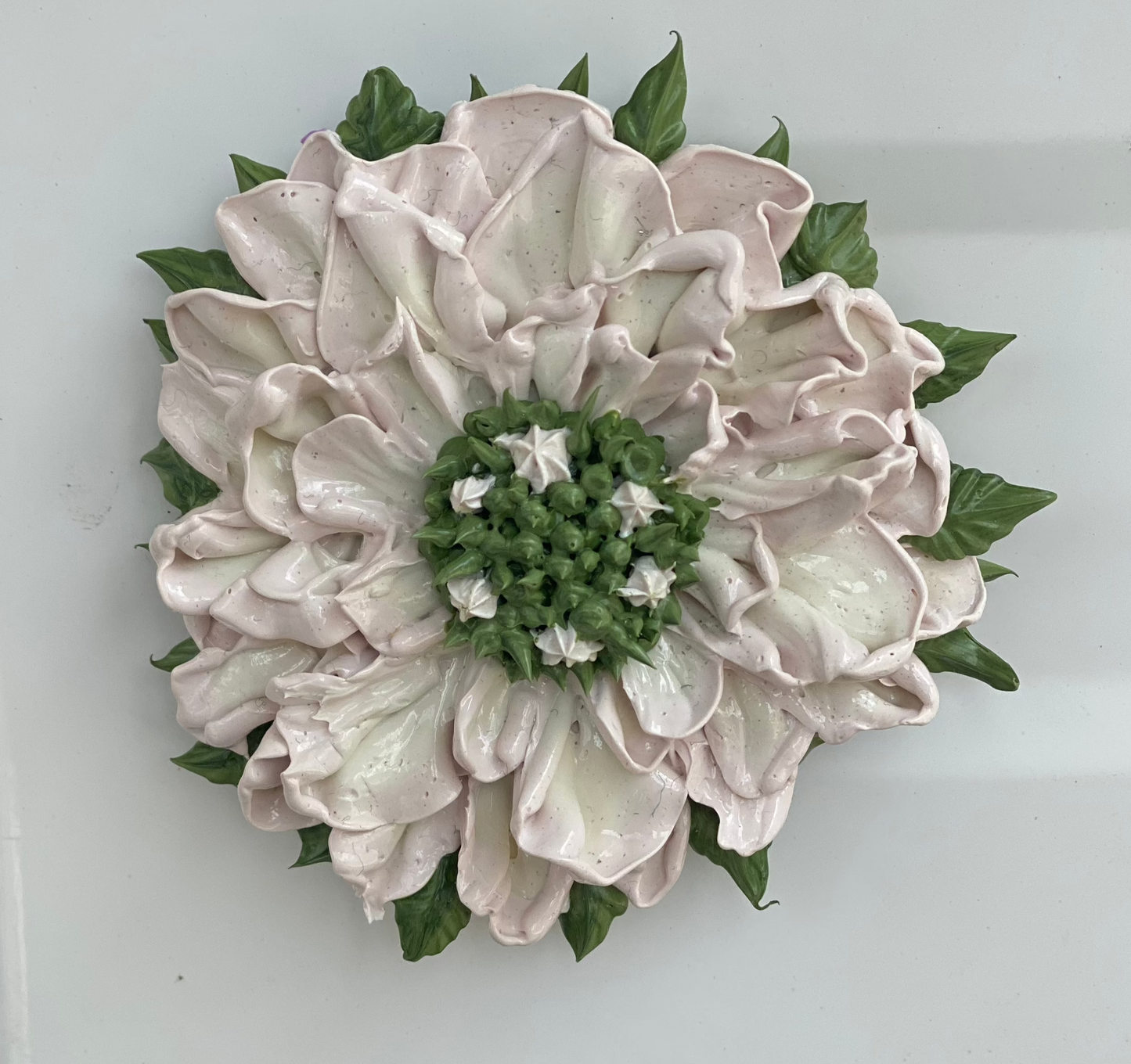 White Scabiosa Flower Magnet