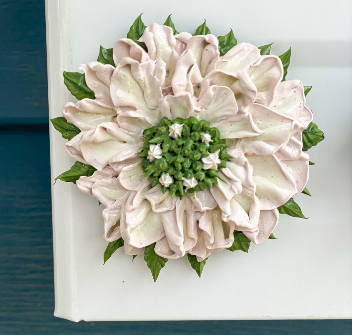 White Scabiosa Flower Magnet