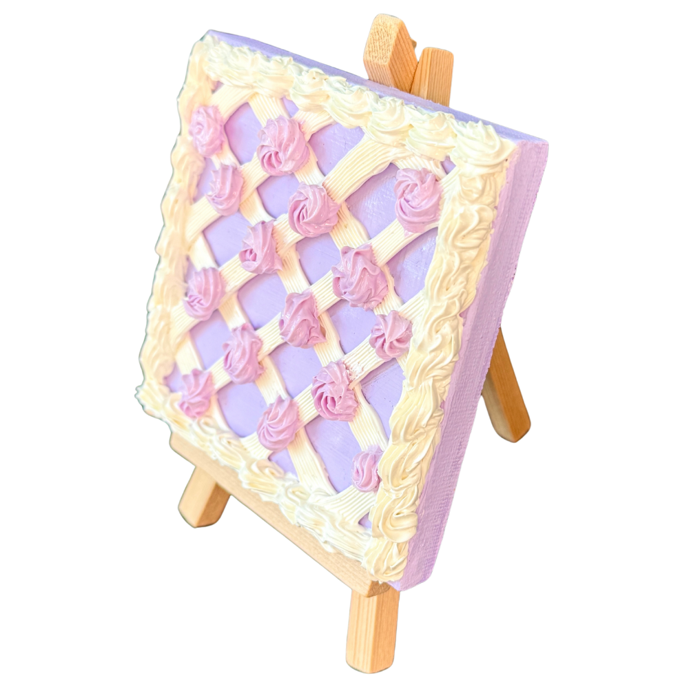 Lavender Lattice Rosette Cake