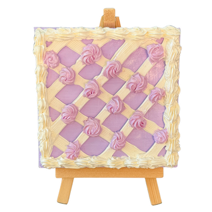 Lavender Lattice Rosette Cake