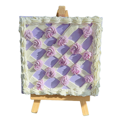 Lavender Lattice Rosette Cake