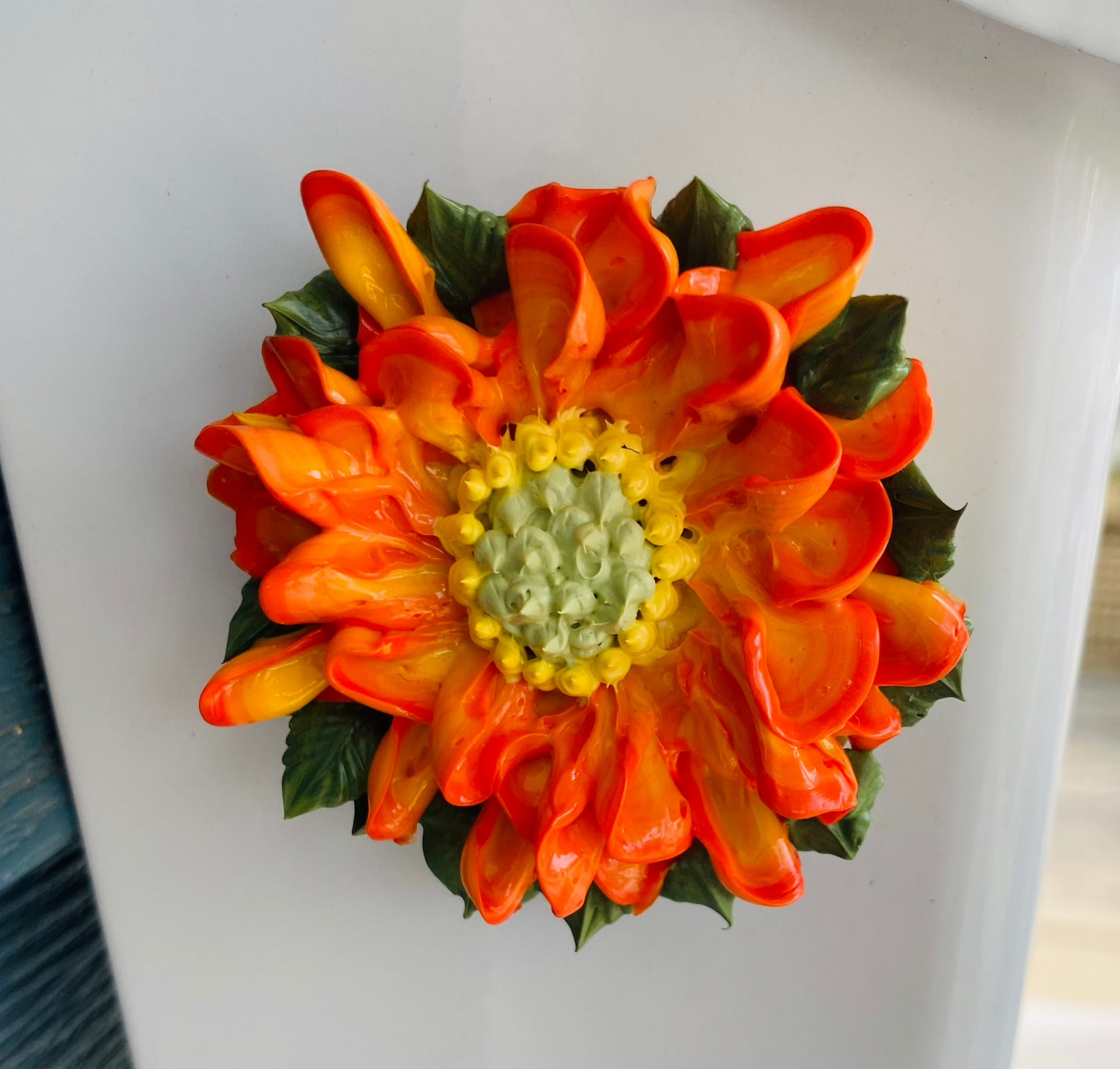 Orange & Yellow Flower Magnet