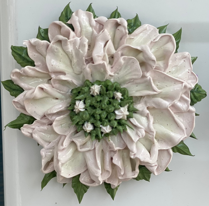 White Scabiosa Flower Magnet