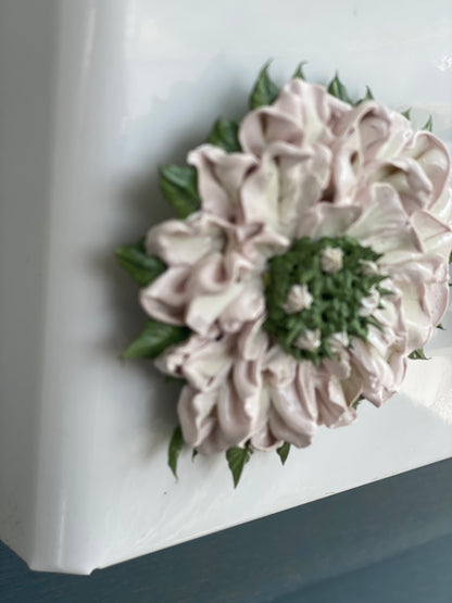 White Scabiosa Flower Magnet