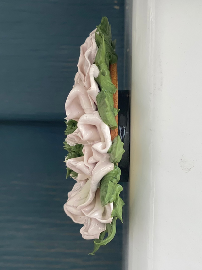 White Scabiosa Flower Magnet