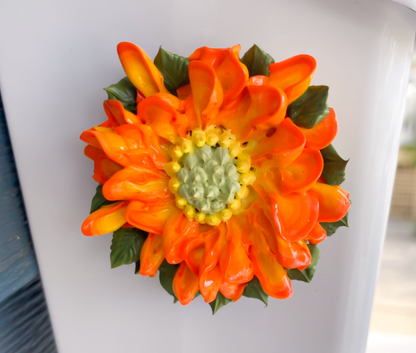 Orange & Yellow Flower Magnet